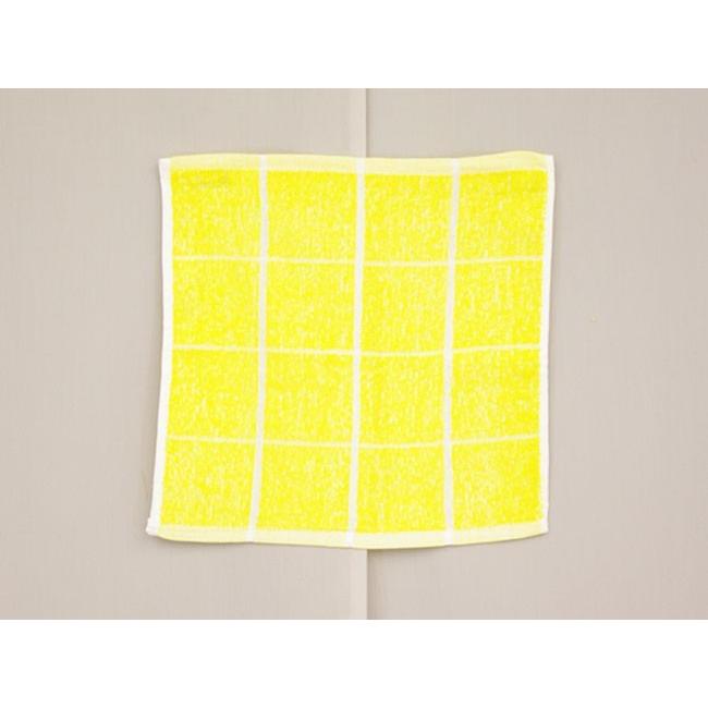 おしぼり 黄色格子 80匁 店舗・業務用 ベトナム製 28×28cm 1200枚/梱の画像