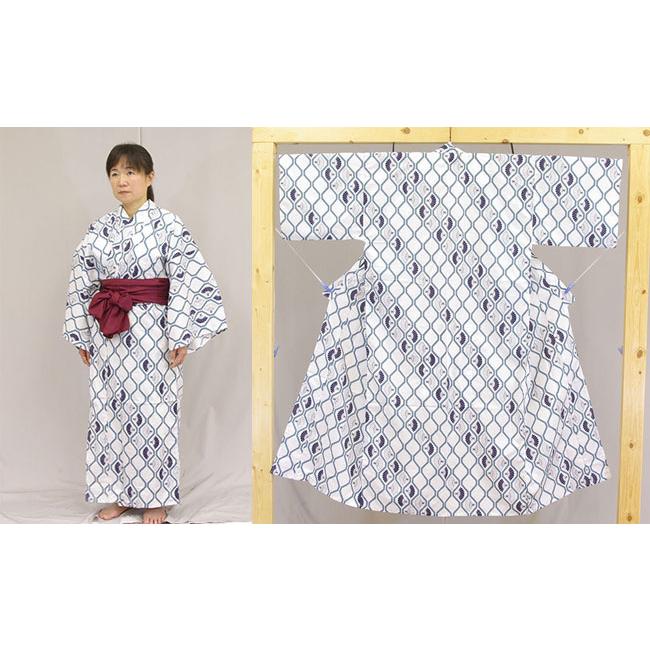 旅館・ホテル浴衣　日本製　遊美　フチ取扇柄　大サイズ　30枚セットの画像