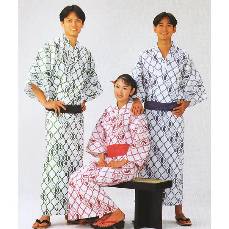 旅館・ホテル浴衣　日本製　遊美　フチ取扇柄　大サイズ　30枚セットの画像