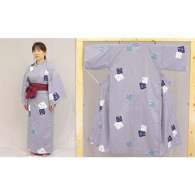 旅館・ホテル浴衣　日本製　遊美　花菱柄　大サイズ　10枚セットの画像