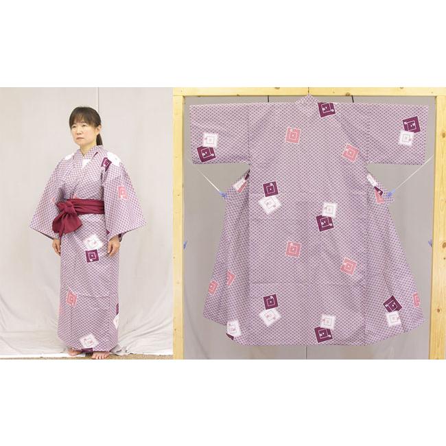 旅館・ホテル浴衣　日本製　遊美　花菱柄　中サイズ　10枚セットの画像