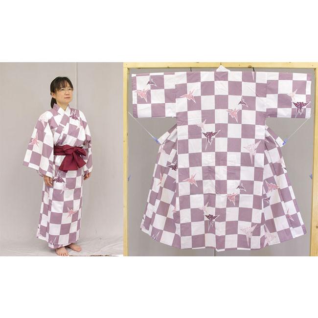 旅館・ホテル浴衣　日本製　遊美　折り鶴柄　中サイズ　10枚セットの画像