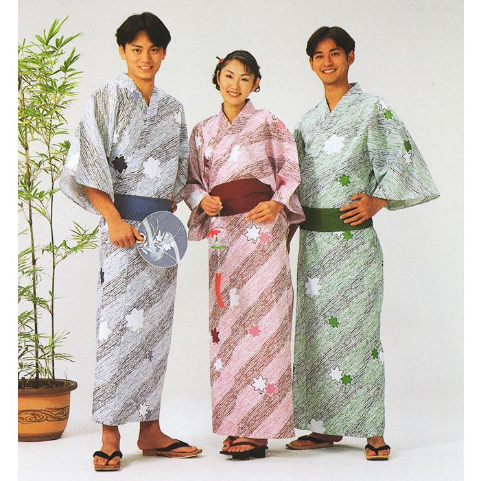 旅館・ホテル浴衣 日本製 遊美 流水もみじ柄 中サイズ 10枚