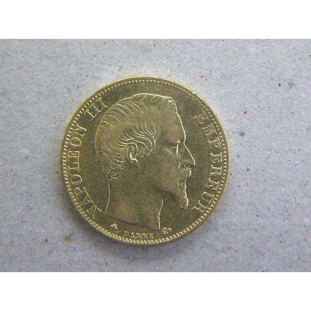 781.2/フランス・20フラン金貨 1859年BB NAPOLEON III :france781b:緑地コイン - 通販 - Yahoo