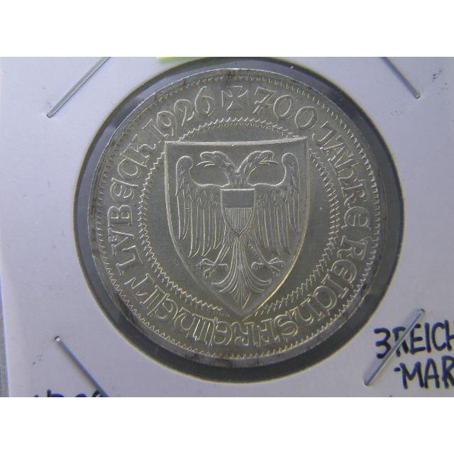 48/ドイツ・3REICHSMARK銀貨1926年A　WEIMAR