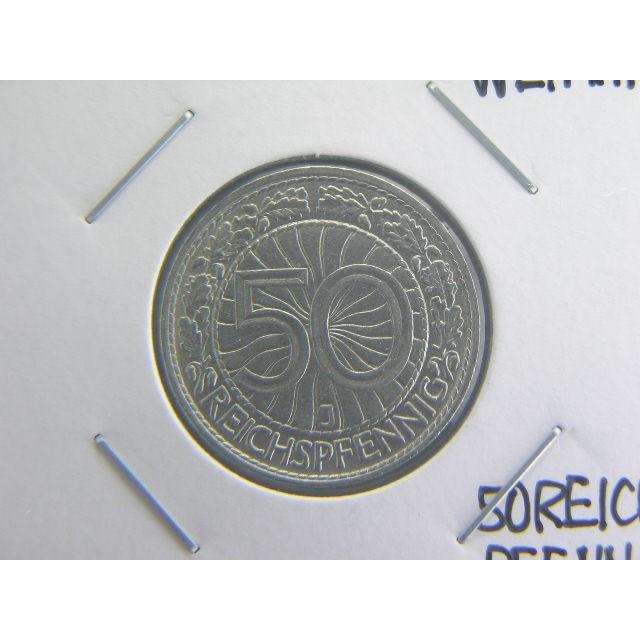 49/ＦＲＧ・50REICHSPFENNIG1933年J WEIMAR コレクション、趣味-硬貨