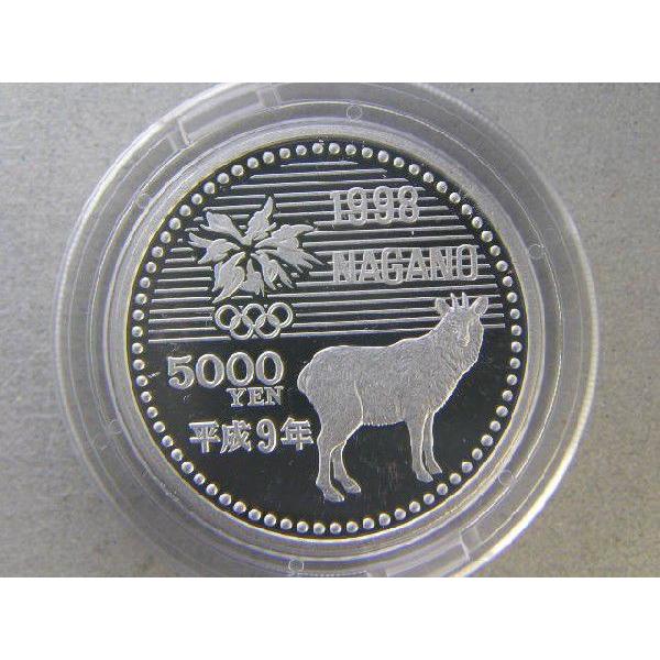 0328/長野五輪記念5000円銀貨1次アイスホッケーProof 平成9