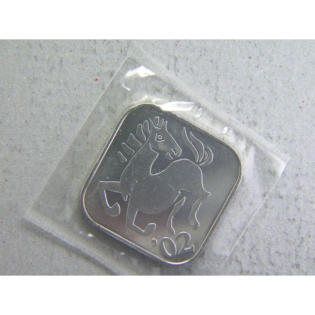 純銀メダル/年銘板 平成14年2002年 4.3g 造幣局製造 花のまわりみち