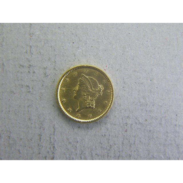 73/アメリカ・1ドル金貨1853年 Type1 Liberty Head : usa19c73 : 緑地 