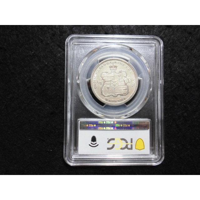 6/ハワイ王国・1/2DOLLAR銀貨1883年 KALAKAUA I PCGS AU-50 : 緑地