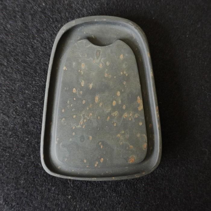 歙州硯 金星硯 4.5吋 歙硯 一点物 すずり 旧坑 : 書道用品 緑風店