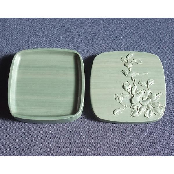 硯 松花江緑石硯 4吋 98×98×32mm すずり : 書道用品 緑風店 硯 松花江緑石硯 4吋 98×98×32mm すずり : 書道用品 緑風店