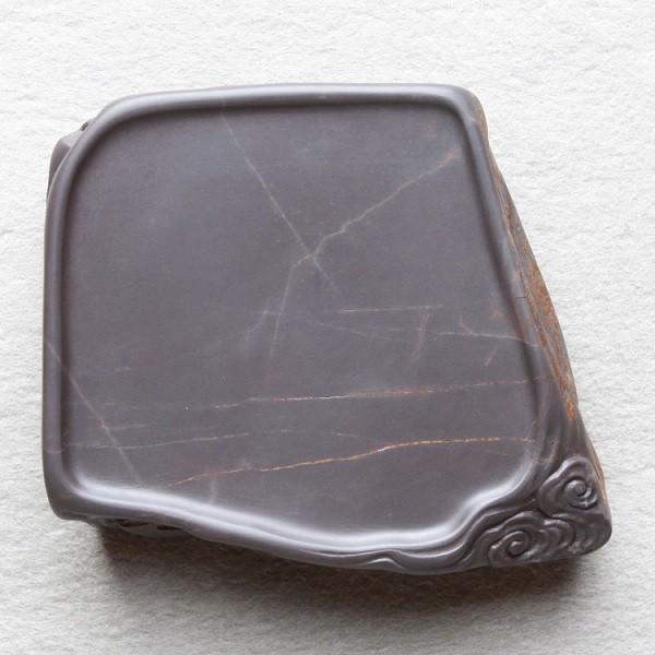 端渓硯 老坑 清空硯 86×75×27mm 一点物 すずり端渓硯