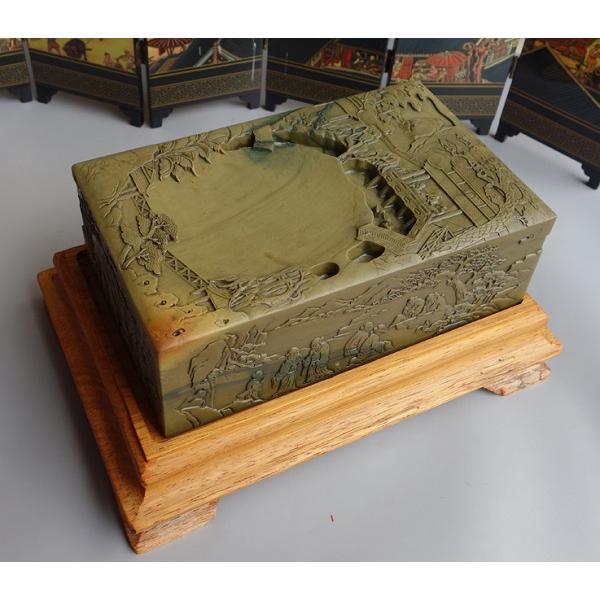 緑端渓硯 約8吋 蘭亭硯 一点物 すずり : 書道用品 緑風店 - 通販