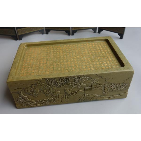 緑端渓硯 約8吋 蘭亭硯 一点物 すずり : 書道用品 緑風店 - 通販