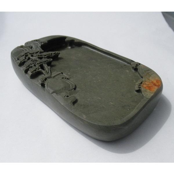 緑端渓硯 山水硯 6.5吋一点物 すずり : 書道用品 緑風店 - 通販