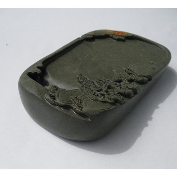 緑端渓硯 緑端渓硯 山水硯 8吋 一点物 すずり : 書道用品 緑風店 - 通販