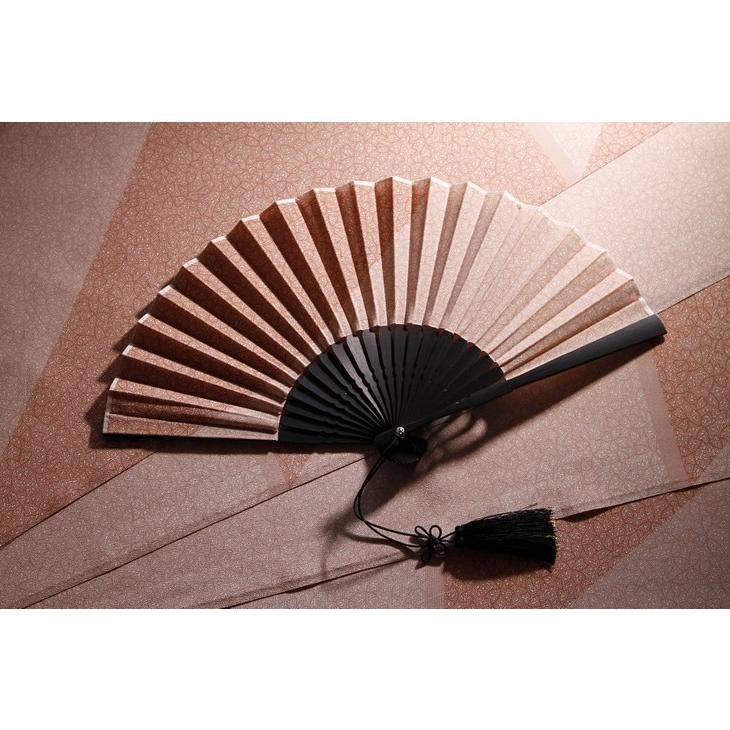 江戸小紋扇子 桜小紋(朱)  専用扇子入れ付き | 