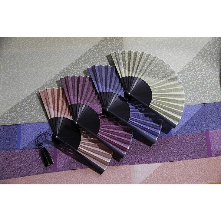 江戸小紋扇子 宝づくし(萌葱)  専用扇子入れ付き |  | 02