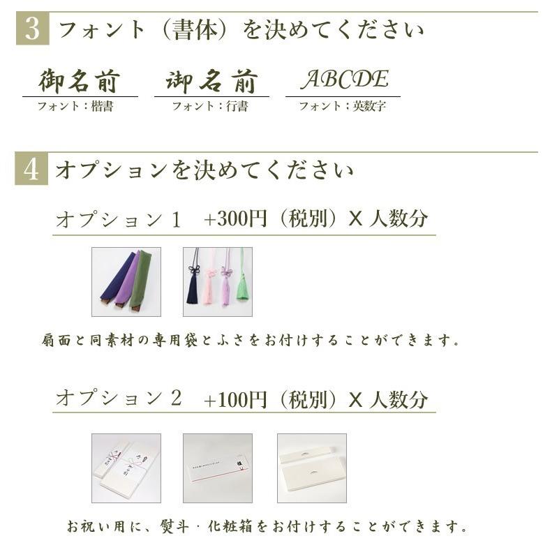 ノベルティ 周年記念品 販促品などに オリジナル名入れ扇子 中骨名入れタイプ 名彫り代込み 50本 Nov Naka 扇子専門店 緑守扇 通販 Yahoo ショッピング