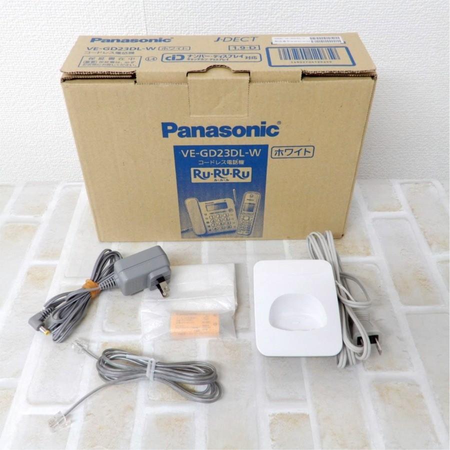 中古 Panasonic パナソニック コードレス電話機 VE-GD23DL-W ホワイト 子機1台付き 90日保証 :ve-gd23dl