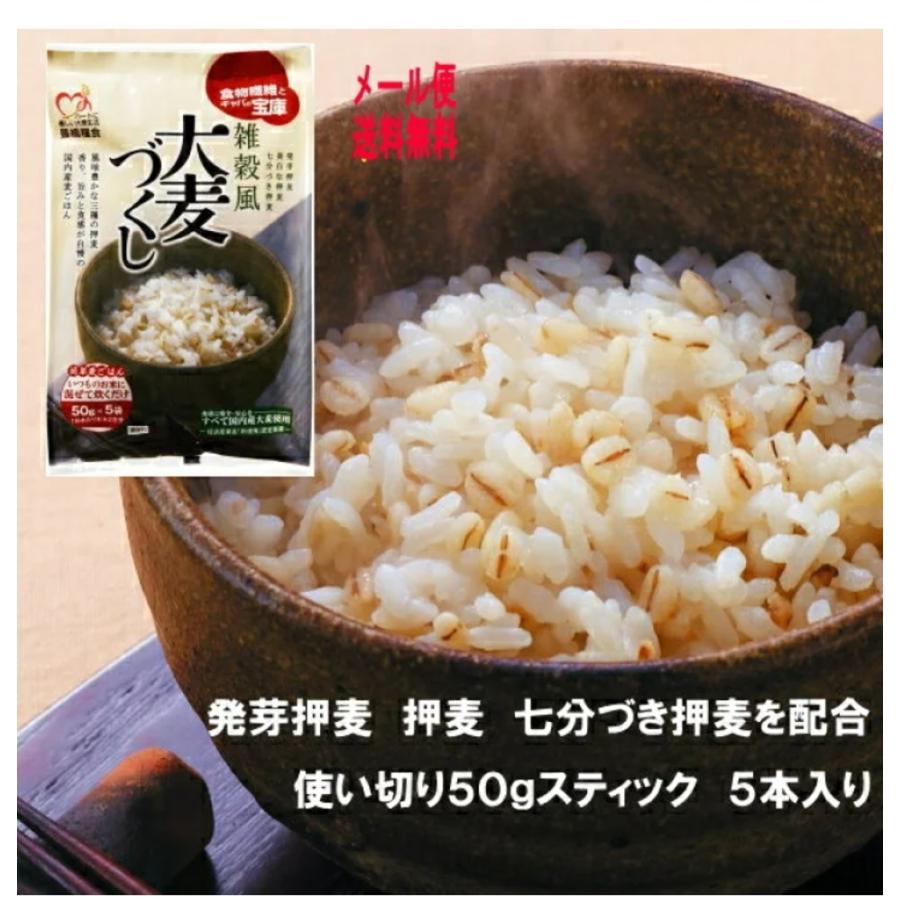 雑穀風 大麦づくし250g（50g×5）8袋入り 大麦 発芽大麦 食物繊維 腸