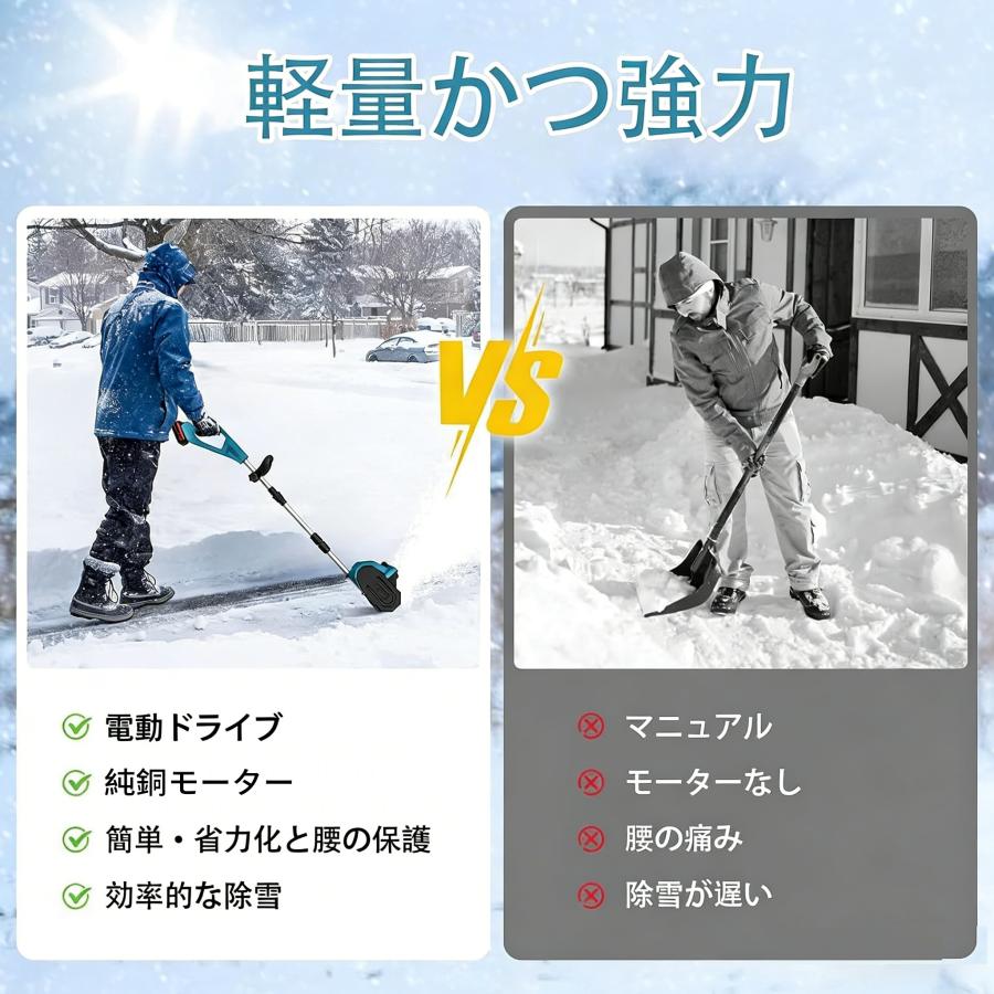 電動除雪機 家庭用 コードレス 充電式 軽量 伸縮 折り畳み式 マキタ