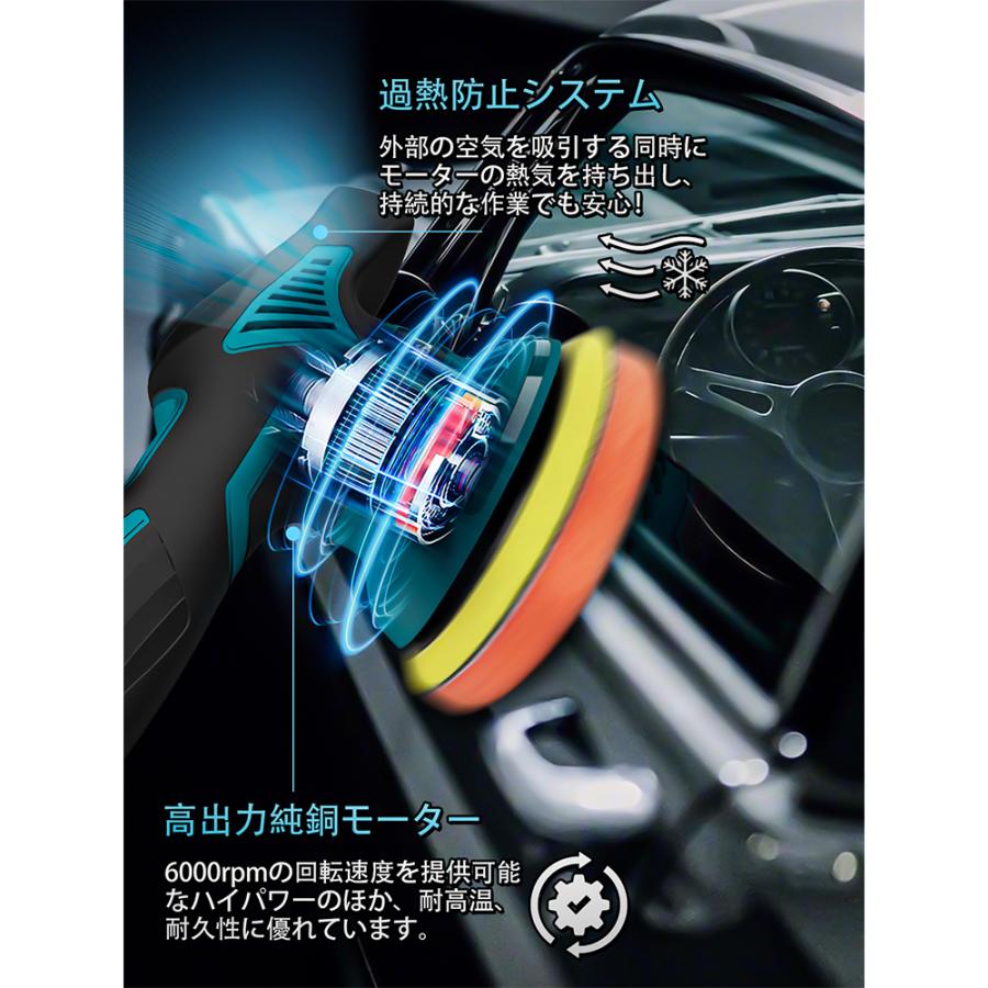 ポリッシャー 車 電動ポリッシャー コードレス 充電式 ダブル ポリッシャー 車 電動ポリッシャー コードレス 充電式 ダブル
