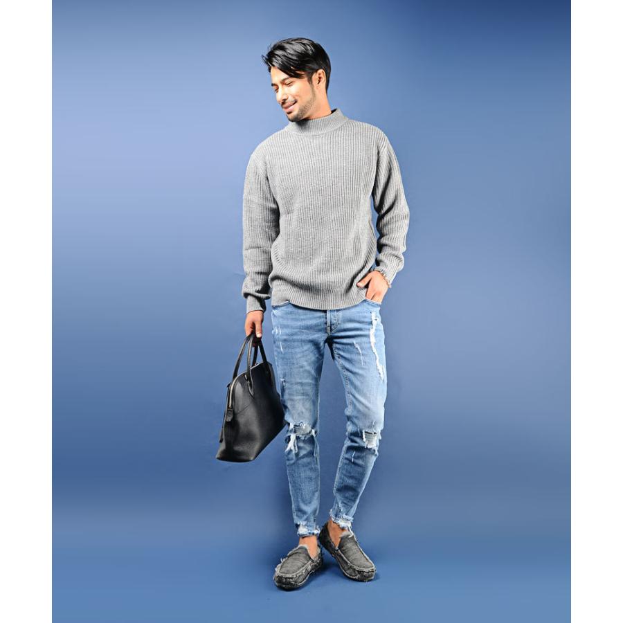 ニット メンズ 秋冬 畔編み ざっくり ハイネックセーター シンプル カジュアル 大人カジュアル メンズファッション 代 30代 40代 50代 メンズファッション In The City 通販 Yahoo ショッピング