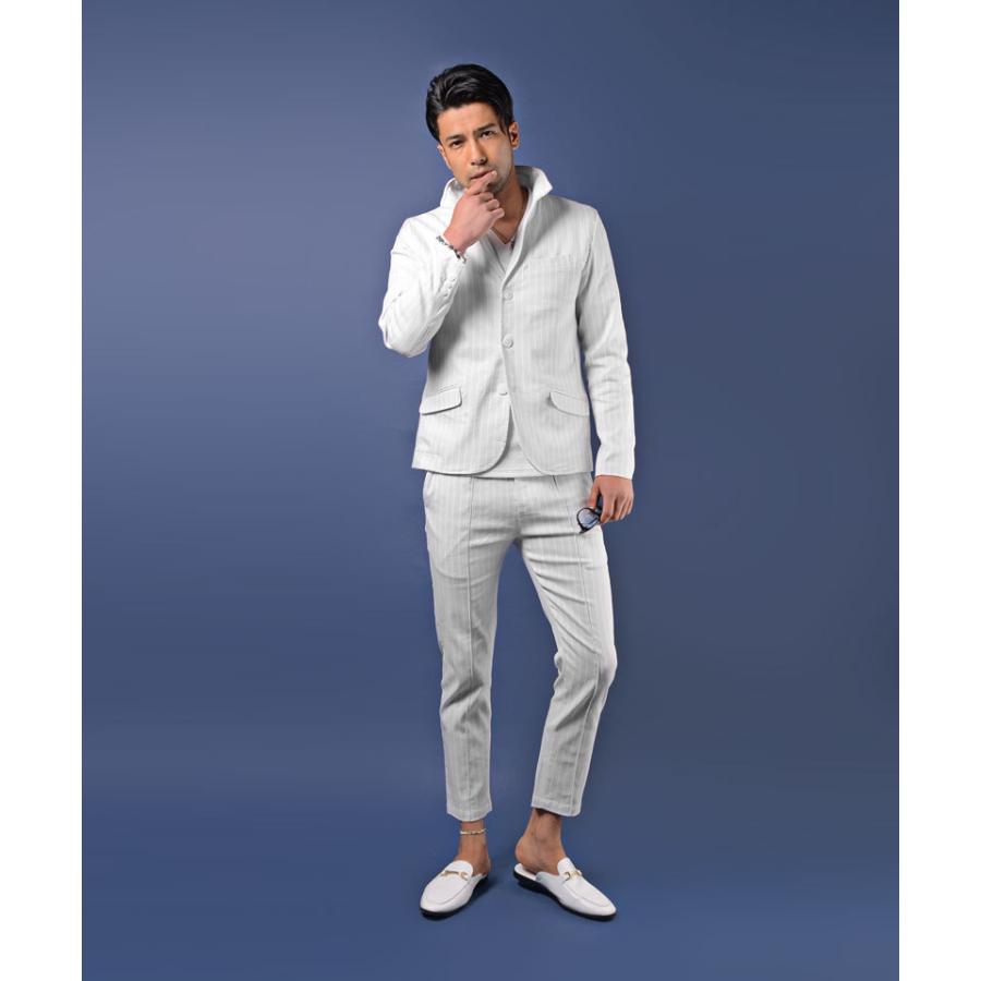 セットアップ メンズ 春 夏 テーラードジャケット ドットストライプ ちょいワル きれいめ 21新作 メンズファッション 30代 40代 50代 1219vwd34 メンズファッション In The City 通販 Yahoo ショッピング