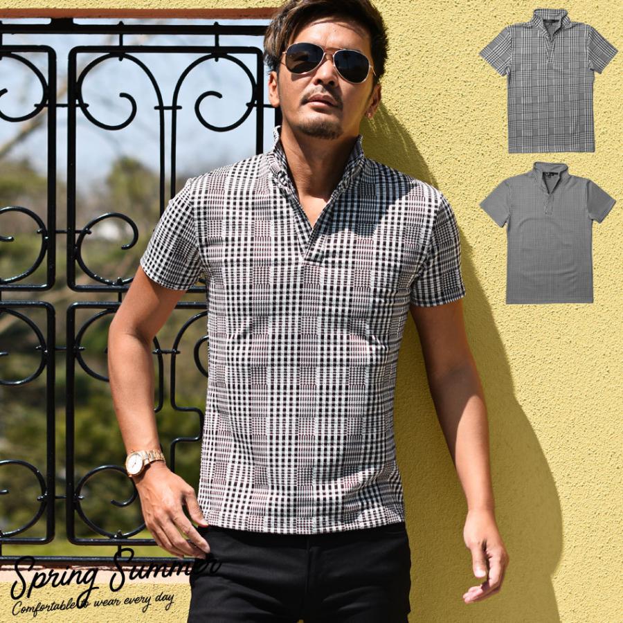 ポロシャツ メンズ 半袖 チェック柄 千鳥 カジュアル ゴルフ おしゃれ 春服 夏服 ちょいワル 22新作 3186gkf メンズファッション In The City 通販 Yahoo ショッピング