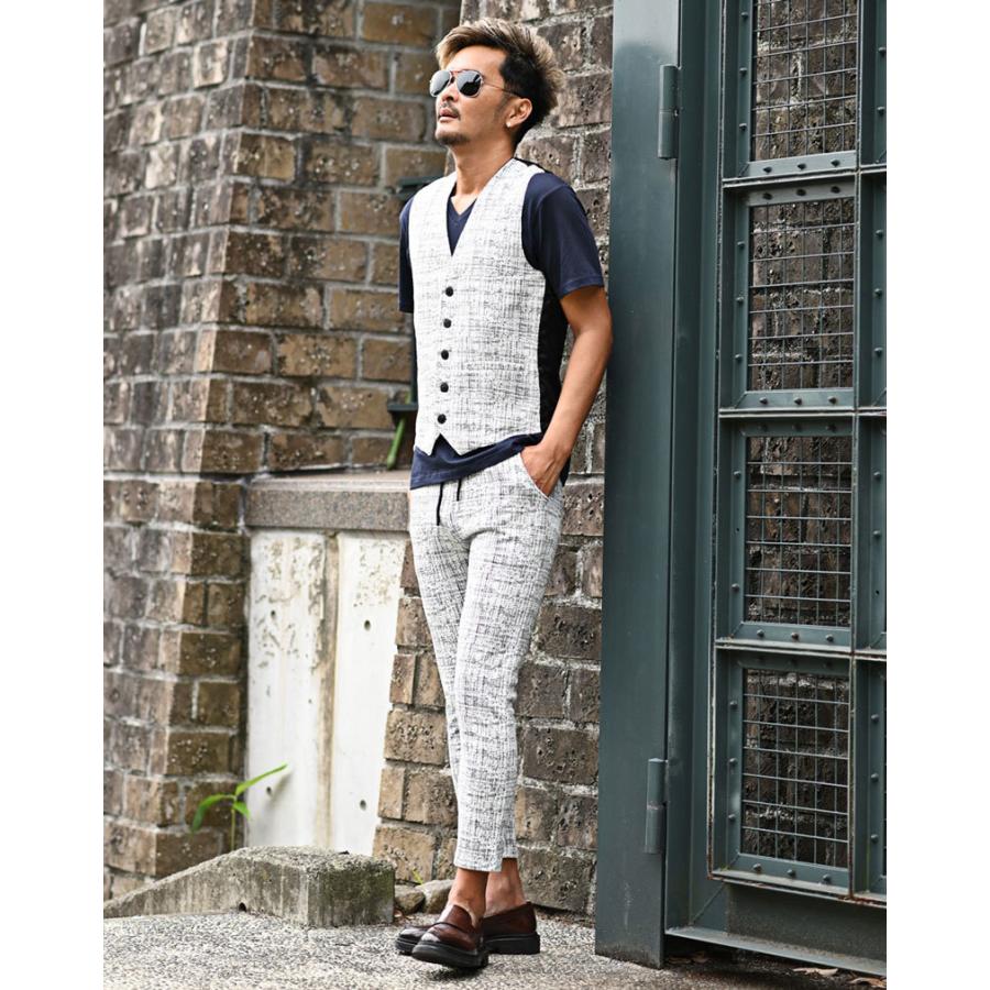 セットアップ メンズ 春夏 ジレ ベスト モザイクチェック M L ちょいワル きれいめ チョイ悪 大人カジュアル メンズファッション 30代 40代 50代 38yjv メンズファッション In The City 通販 Yahoo ショッピング