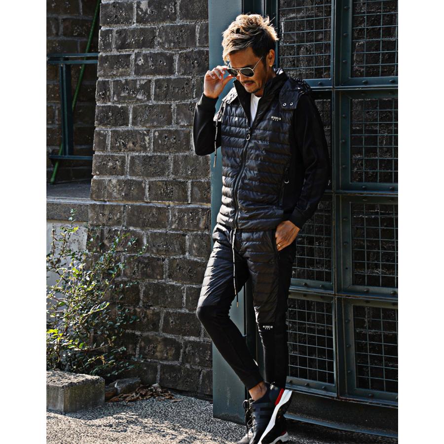 セットアップ ジャージ メンズ 上下 スリム ダウンパーカー ちょいワル 暖かい ゴルフ 冬服 イケオジ ファッション 2023新作 