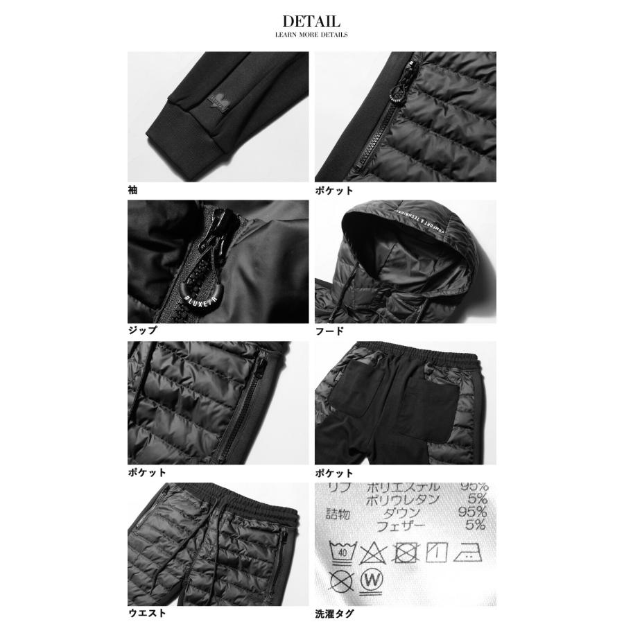 セットアップ ジャージ メンズ 上下 スリム ダウンパーカー ちょいワル 暖かい ゴルフ 冬服 イケオジ ファッション 2023新作 