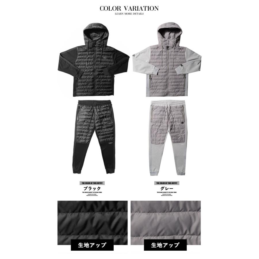 セットアップ ジャージ メンズ 上下 スリム ダウンパーカー ちょいワル 暖かい ゴルフ 冬服 イケオジ ファッション 2023新作 