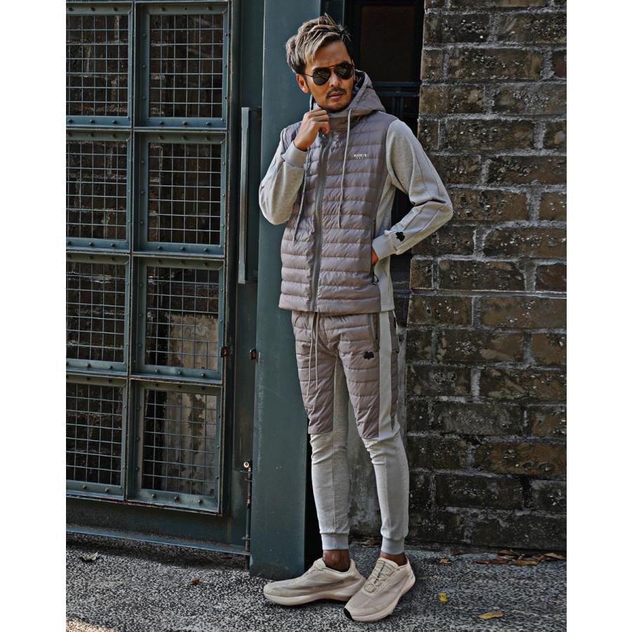 セットアップ ジャージ メンズ 上下 スリム ダウンパーカー ちょいワル 暖かい ゴルフ 冬服 イケオジ ファッション 2023新作 