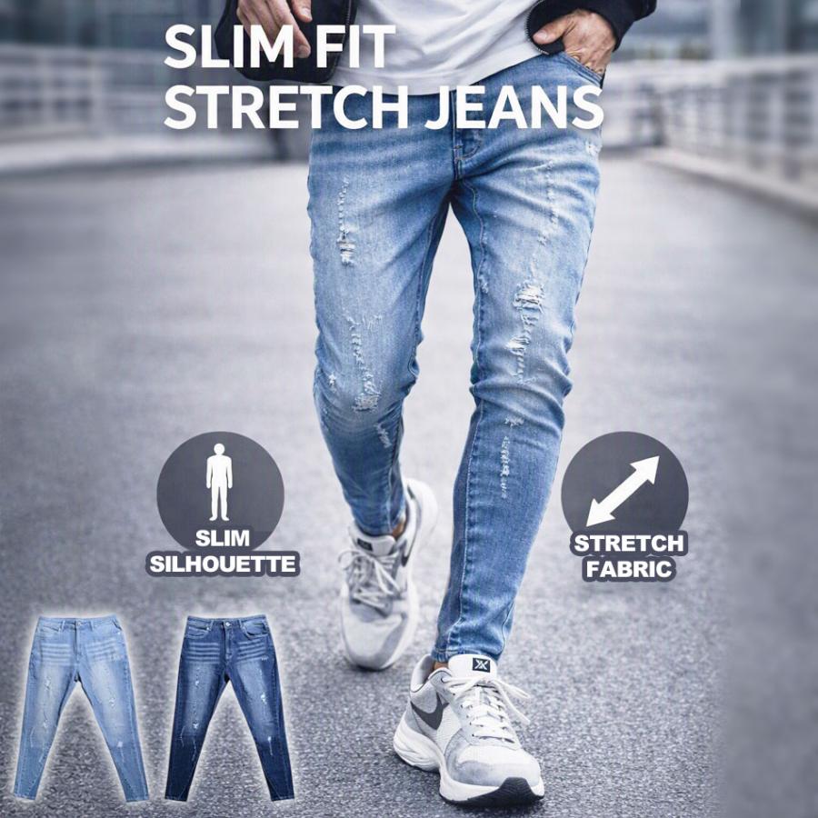 メンズパンツ ストレッチ スキニーパンツ ジーンズ メンズ レディース 