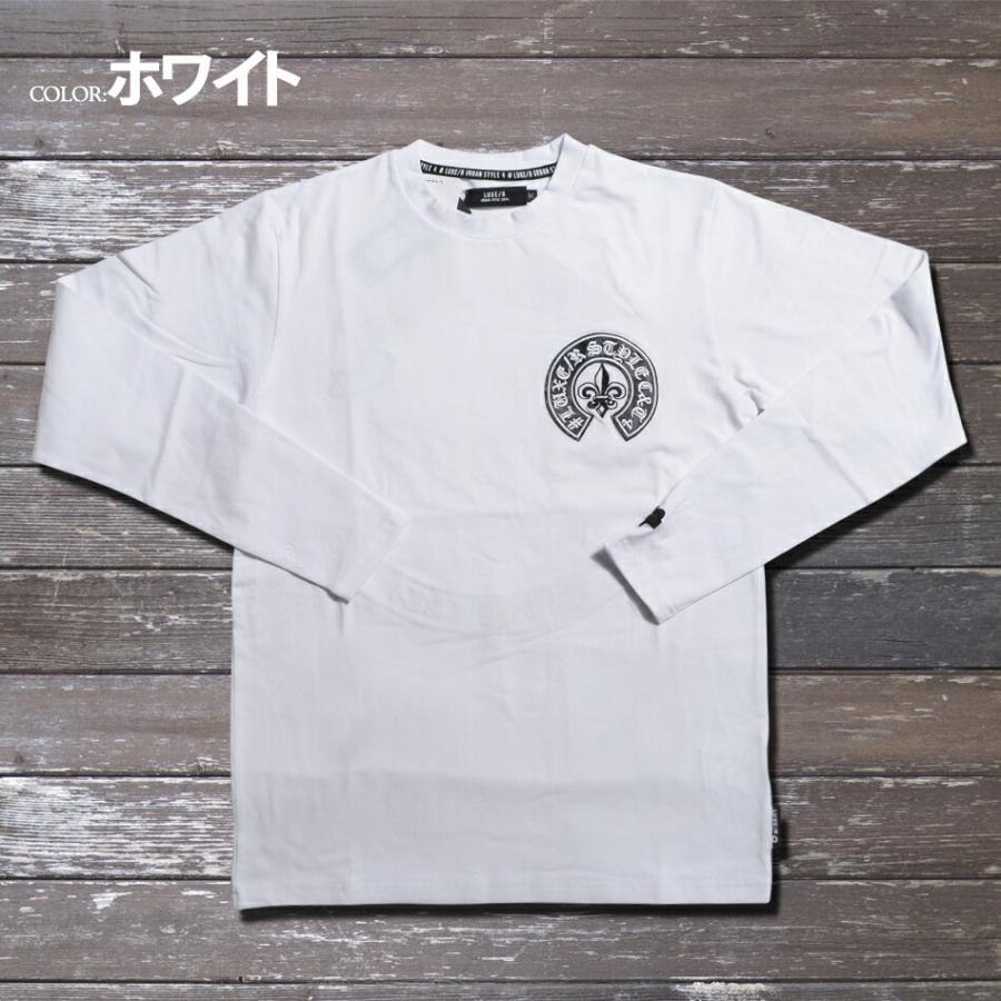 メンズ トップス ロンt Tシャツ ユニセックス 長袖 ロゴ刺繍 クルー