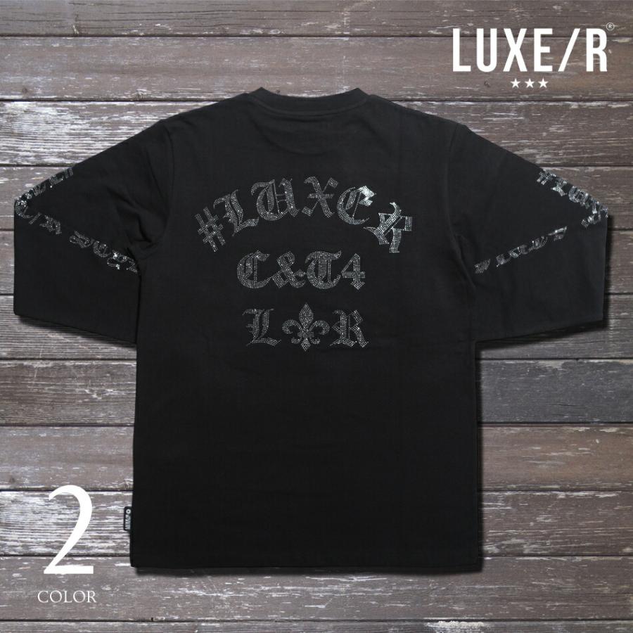 ロンt メンズ Tシャツ ユニセックス 長袖 ラインストーンロゴ クルー