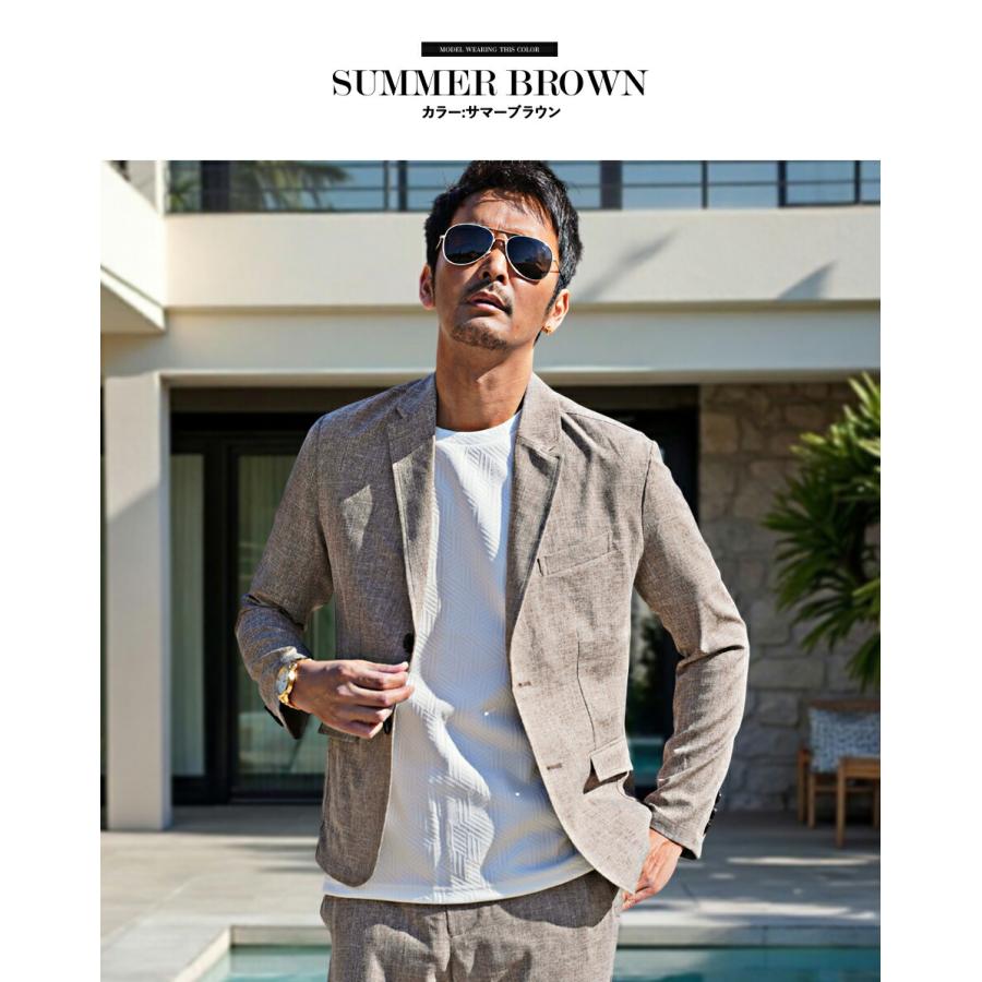 スーツ メンズ ストレッチ カジュアル セットアップ 春 夏 スリムスーツ 衣装 メンズファッション 30代 40代 50代_16