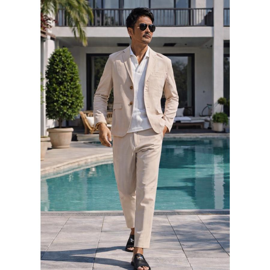 スーツ メンズ ストレッチ カジュアル セットアップ 春 夏 スリムスーツ 衣装 メンズファッション 30代 40代 50代_19