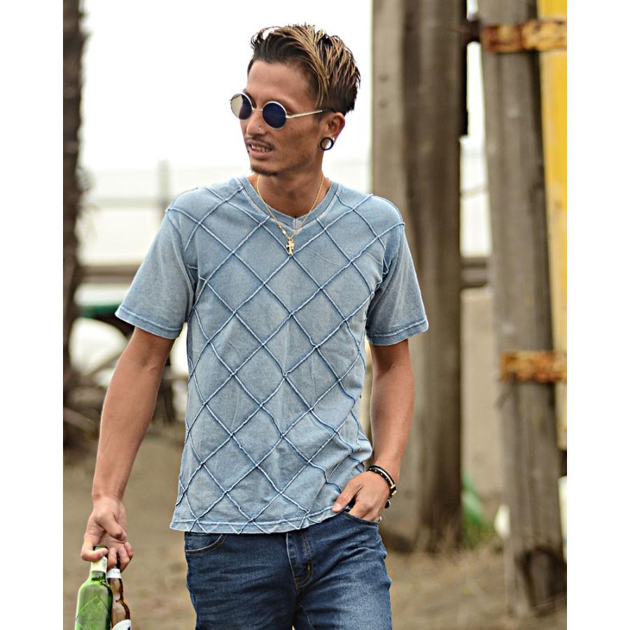 Tシャツ メンズ インディゴ クルーネック ヘンリーネック Tシャツ デニム 半袖 サーフ系 アメカジ ビター系 8o8ohs メンズファッション In The City 通販 Yahoo ショッピング