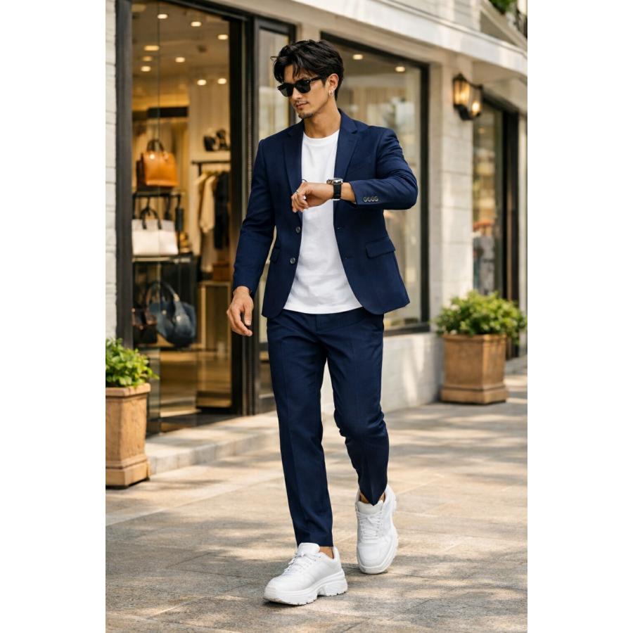 セットアップ メンズ ストレッチ カジュアルスーツ おしゃれ 安い 夏
