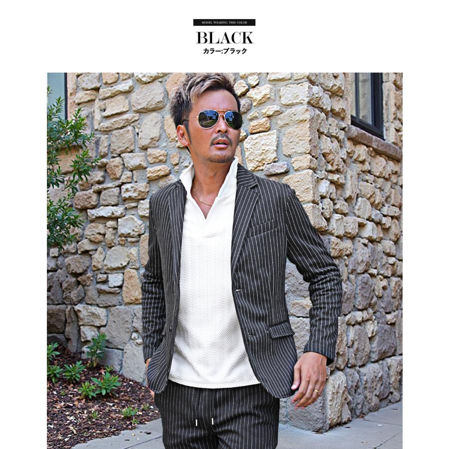 スーツ メンズ ストレッチ カジュアル セットアップ ストライプ