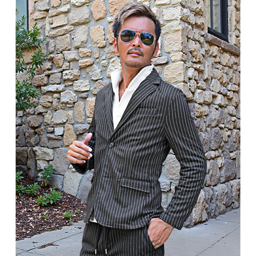 スーツ メンズ ストレッチ カジュアル セットアップ ストライプスーツ