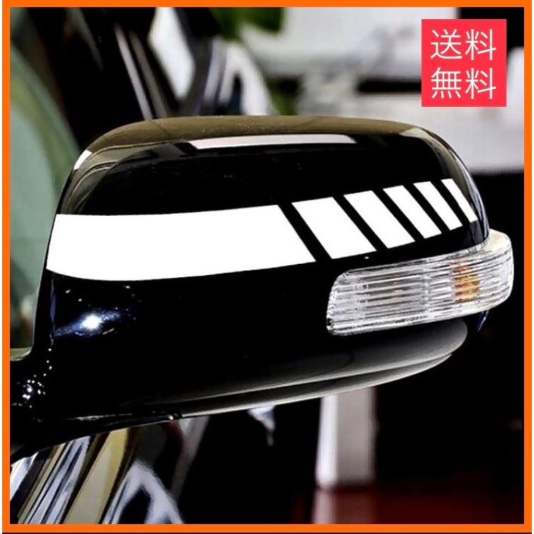 ドアミラー ストライプ ステッカー 汎用 ホワイト ライン ドレスアップ 線 シール キズ 塗装 修理 2枚セット 目立つ シール おしゃれ 車 D6 漫画 ステッカーの良品ショップ Fukufuku 通販 Yahoo ショッピング