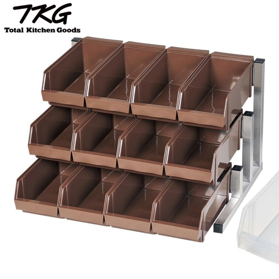 TKG 18-8スマート オーガナイザー 3段4列 (12個入) ホワイト EOC3205 7-0813-0805 4905001829048 遠藤商事