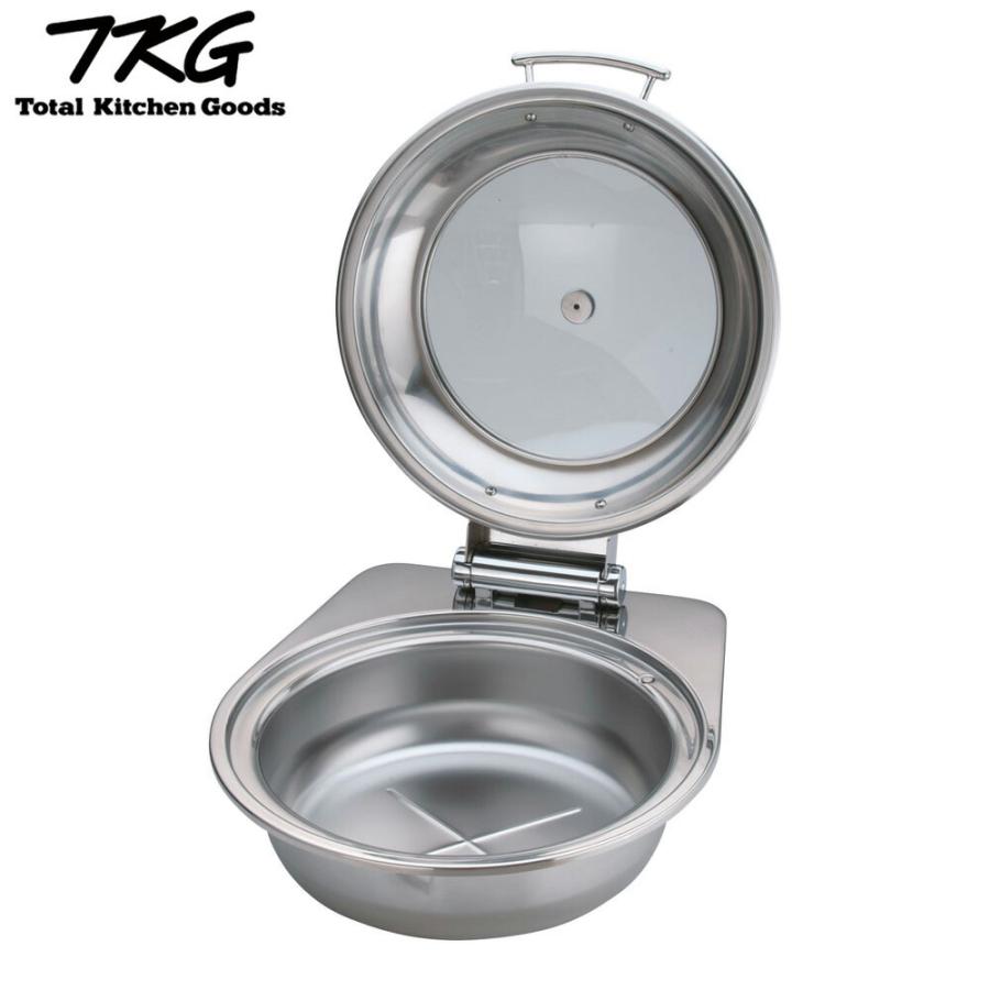 新品新品KINGO ＩＨ丸チェーフィング ＦＰ無 ガラスカバー式 小 D105