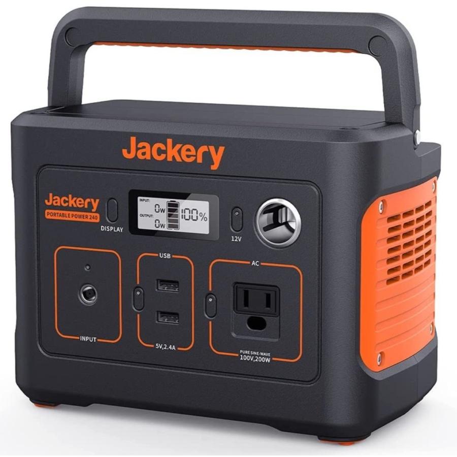 Jackery ポータブル電源 240 大容量 67200mAh 240Wh 蓄電池 ポータブルバッテリー アウトドア 最大92％オフ 家庭用 防災グッズ 車中泊 発電機 最も信頼できる キャンプ