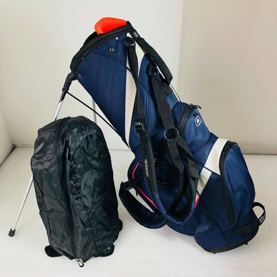 美品 OGIO オジオ 9.5型 ネイビー スタンド キャディバッグ ゴルフ